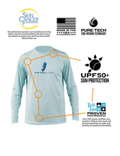Load image into Gallery viewer, *NEW* Arctic Blue Ultra Performance Hoodie UPF 50 Fishing Shirt