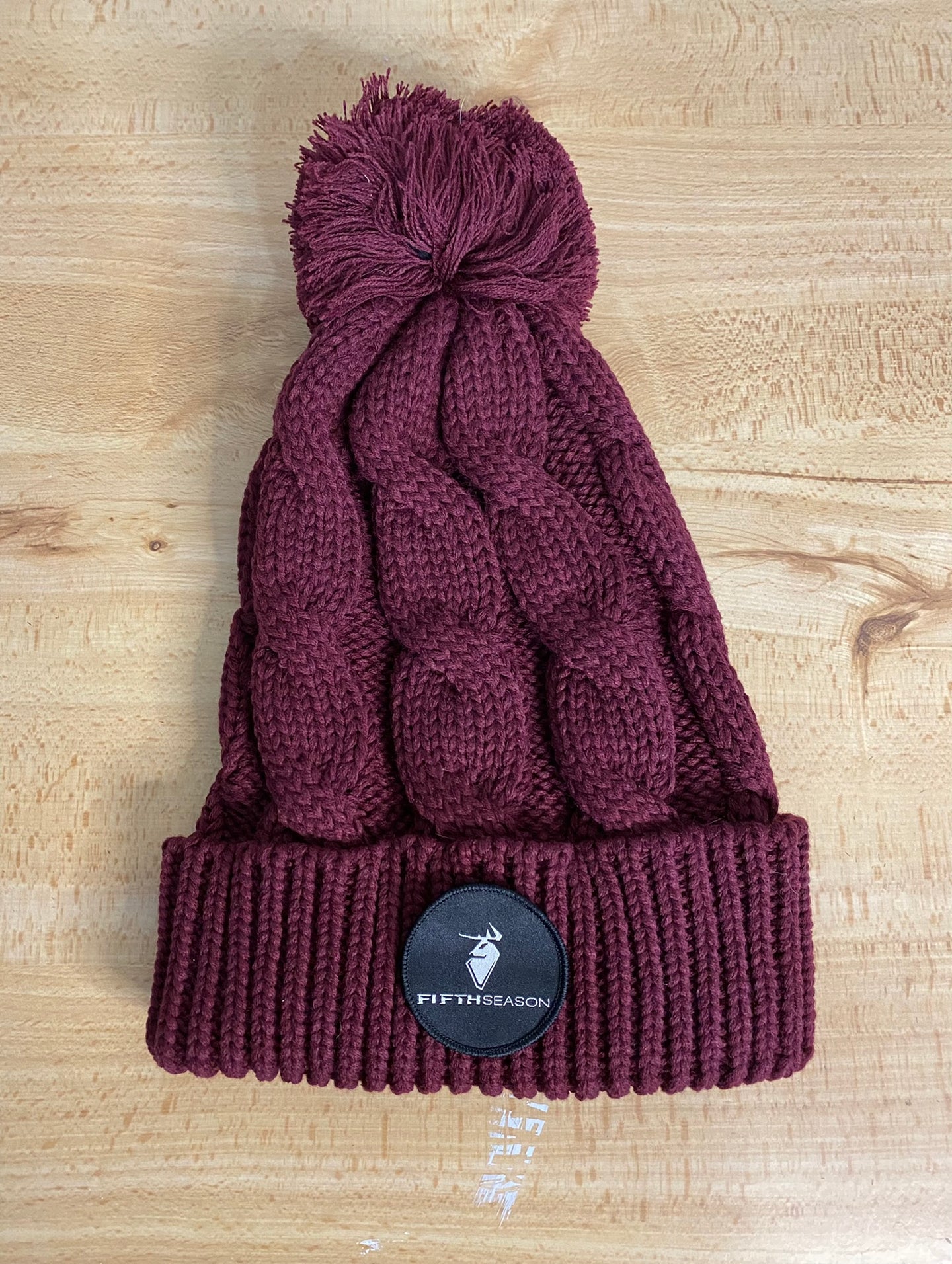 *NEW* Fifth Season Chunky Knit POM Beanie - Burgandy